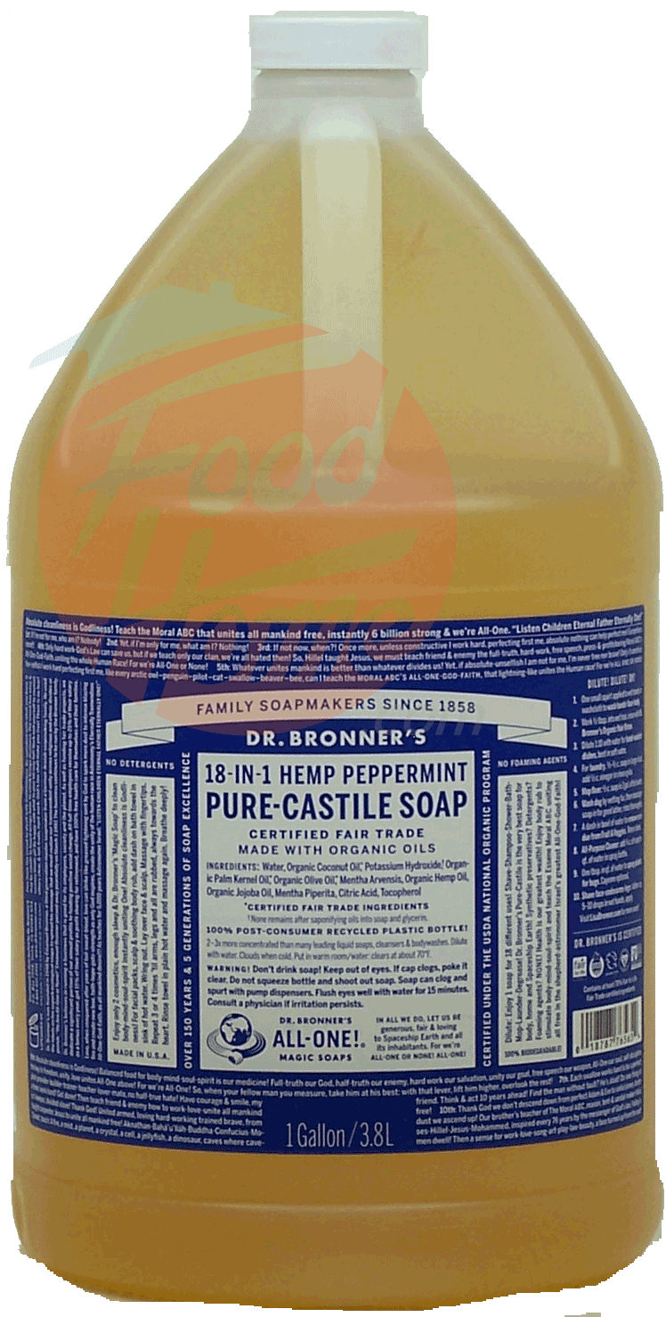 Dr. Bronner's Magic Family Soapmakers 18-in-1 hemp peppermint pure-castile liquid soap Full-Size Picture